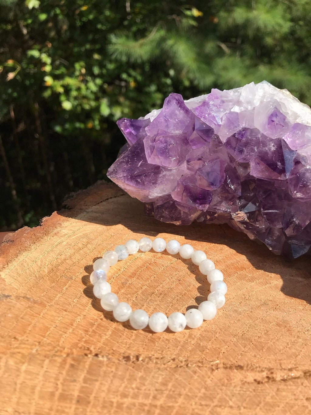 Rainbow Moonstone Bracelet – AAA Quality Stone of Intuition & New Beginnings
