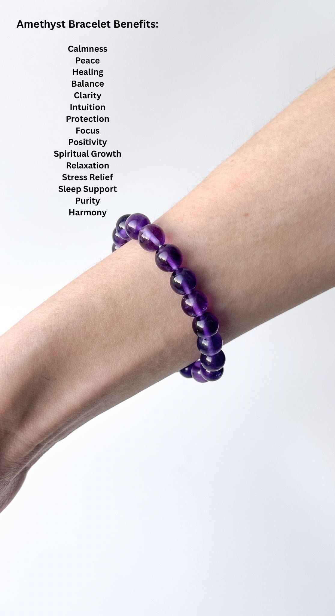 Amethyst Bracelet – AAA Quality Stone of Calmness & Clarity