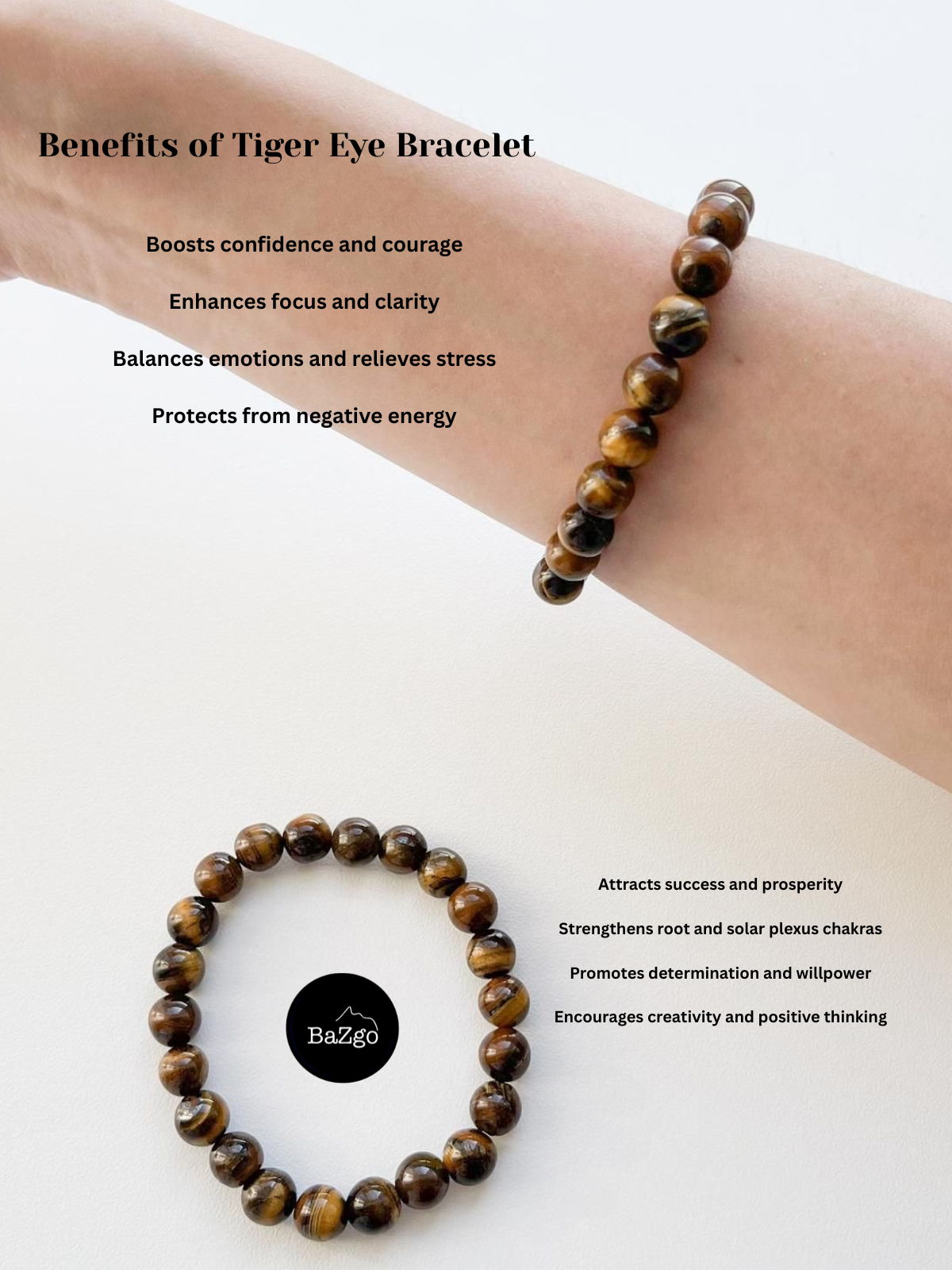 Tiger Eye Bracelet – AAA Quality Stone of Confidence & Protection