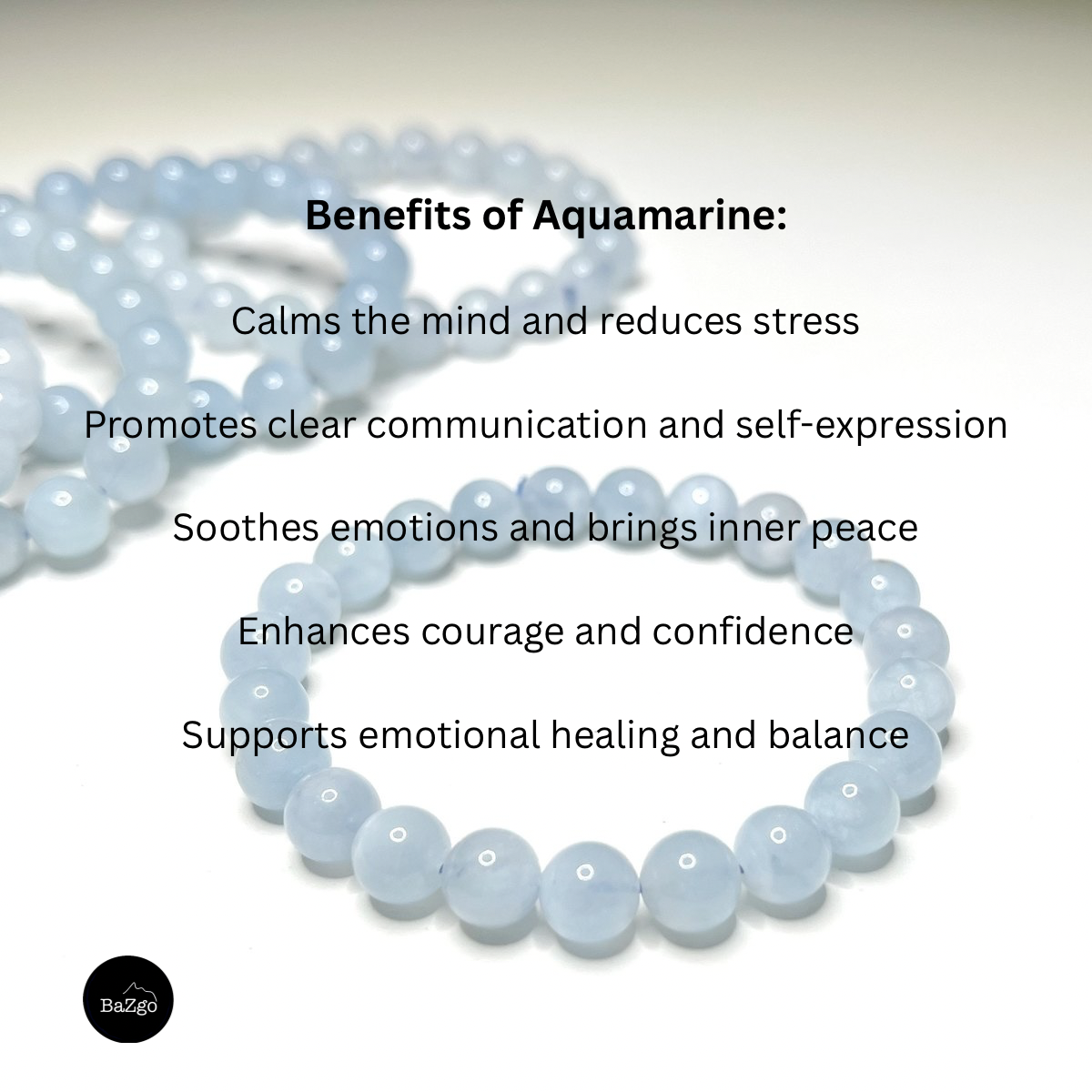 Aquamarine Bracelet – AAA Quality Stone of Calmness & Communication