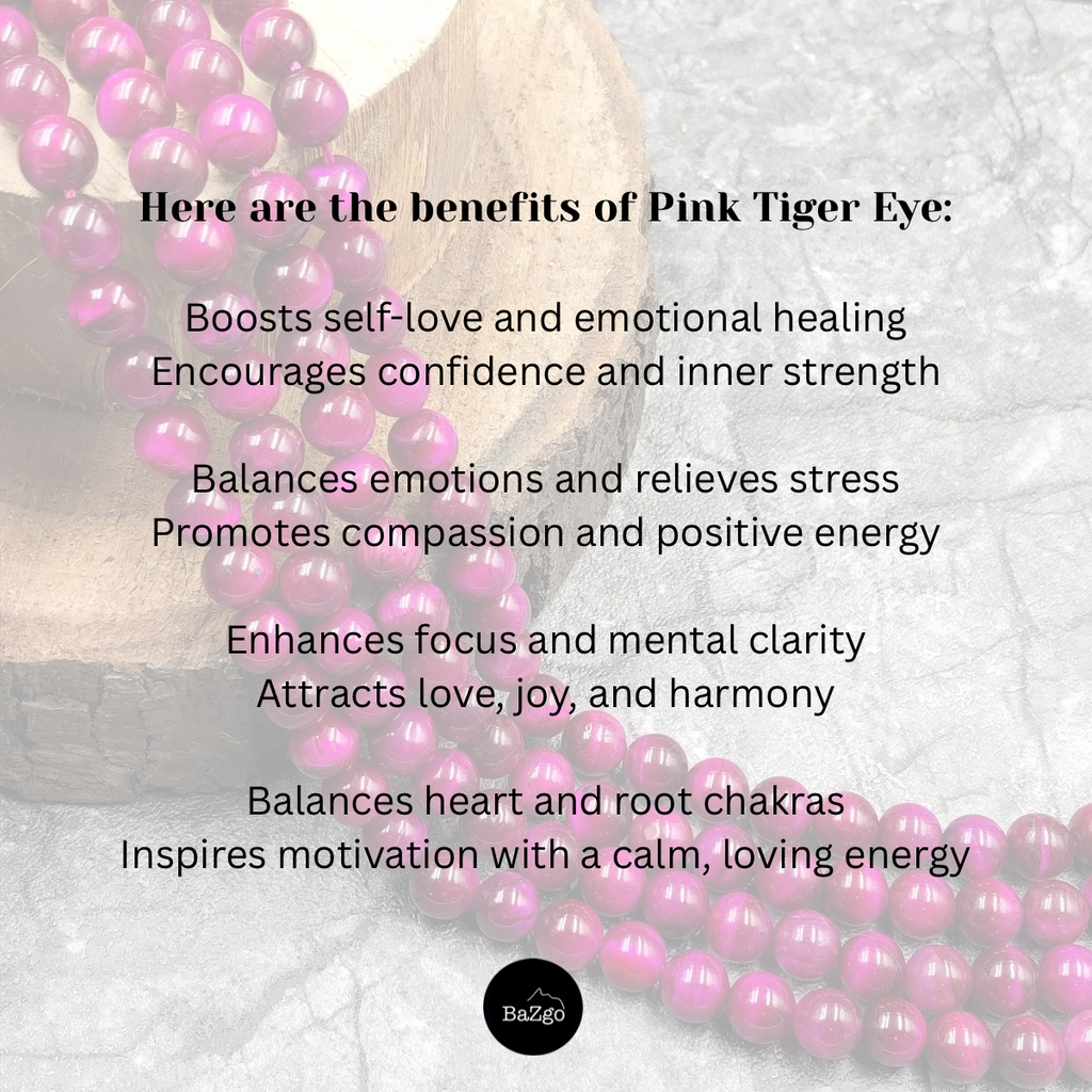 Pink Tiger Eye Bracelet – AAA Quality Stone of Love & Confidence