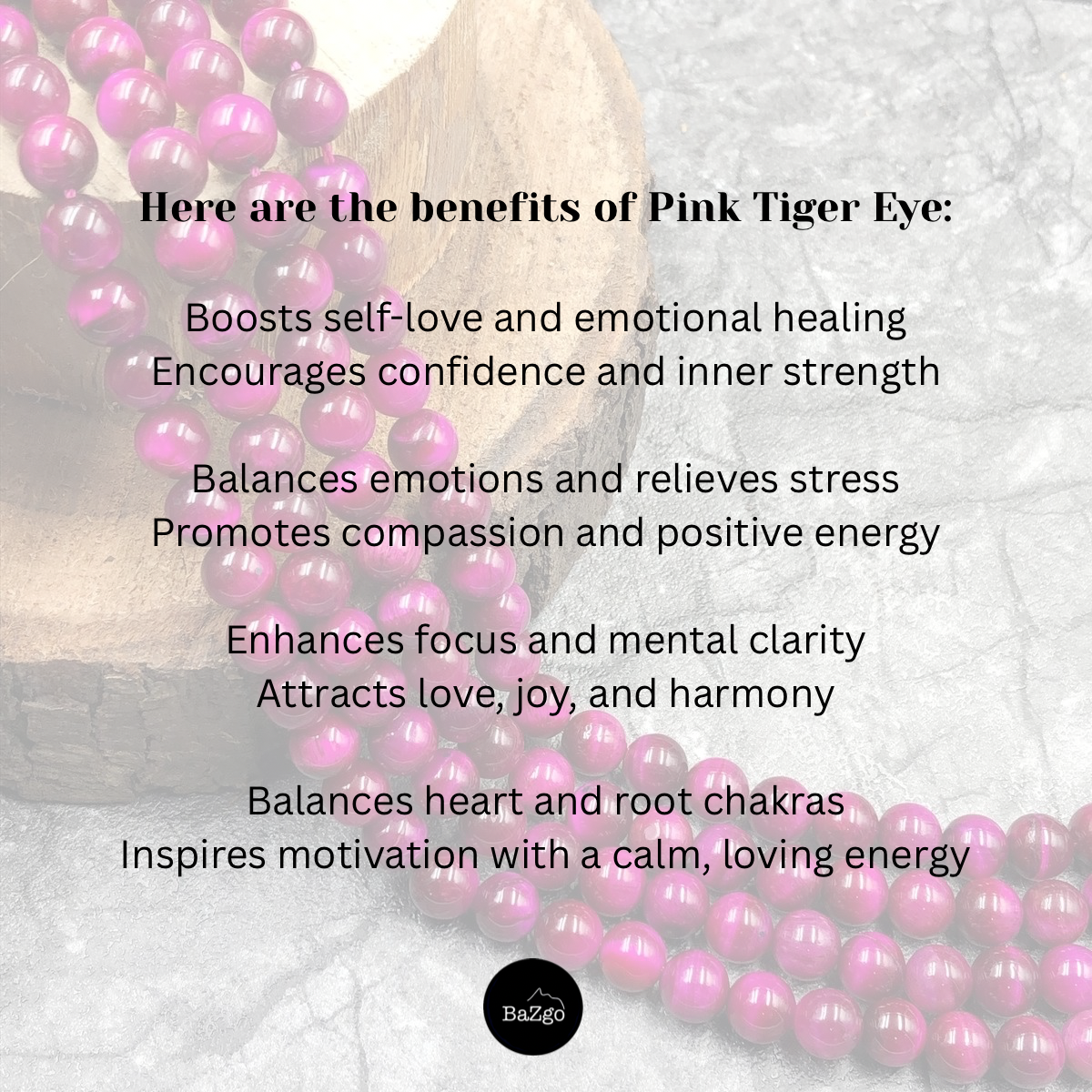 Pink Tiger Eye Bracelet – AAA Quality Stone of Love & Confidence