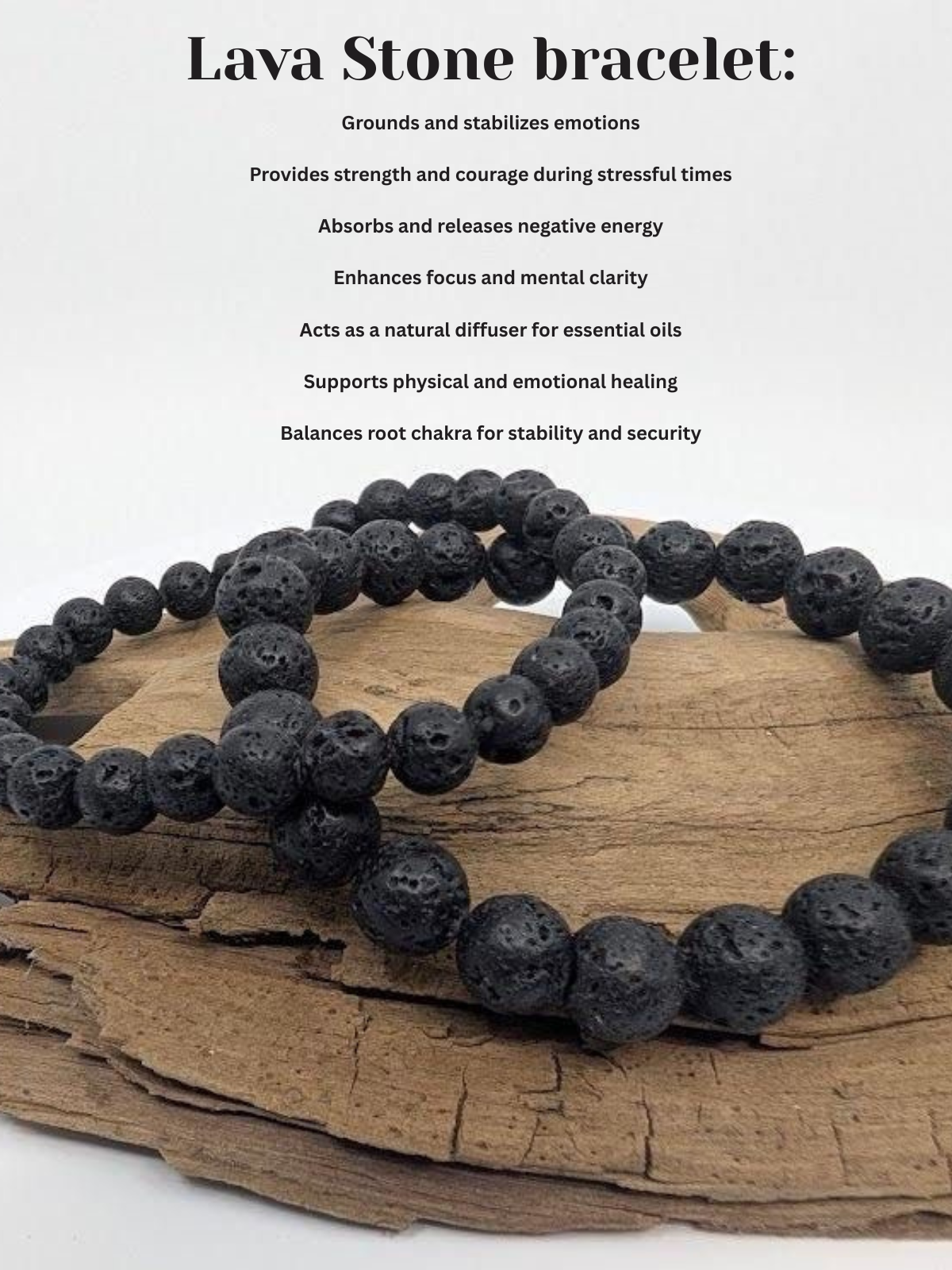 Lava Stone Bracelet – AAA Quality Stone of Strength & Grounding