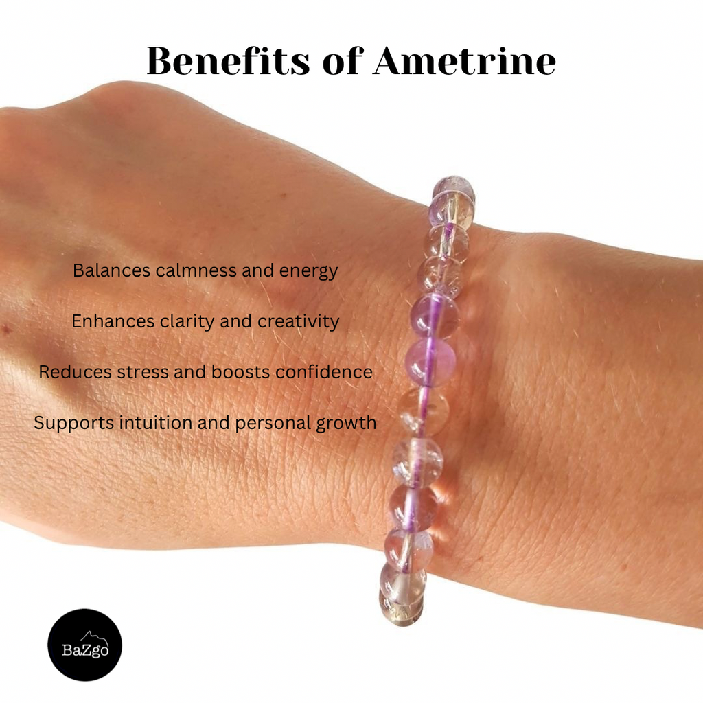 Ametrine Crystal Bracelet – AAA Quality Stone of Balance & Clarity