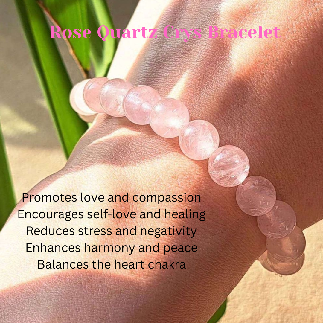Rose Quartz Bracelet – AAA Quality Stone of Love & Emotional Healing